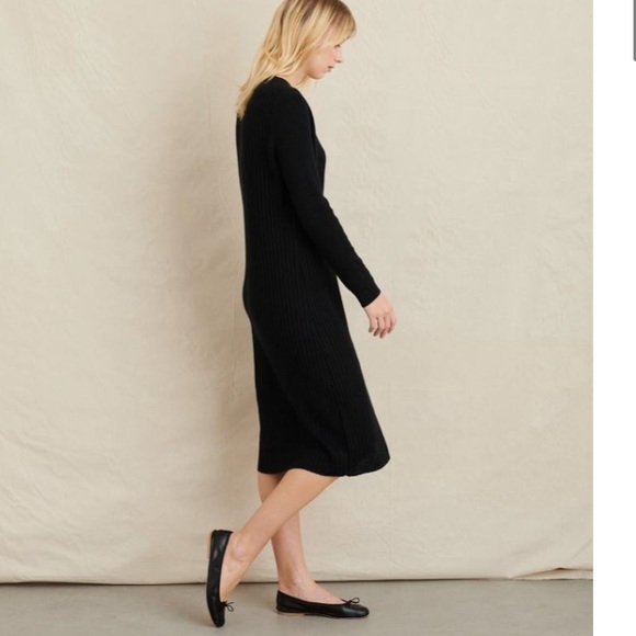 LAST CHANCE Alex Mill FINNEY linen Sweater Dress Black cardigan sz medium black - Picture 5 of 7